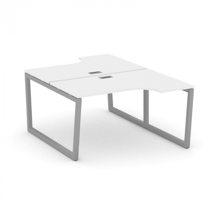 Стайл Проджект Рабочая станция эргоном. SN-5T2.DRPA-022 Белый/Металл Серый/Заглушка Пластик Серебро