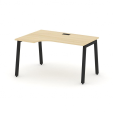 Style Project Стол рабочий эргоном. SN-5A.SPA-001(L) Акация Лорка/Металл Черный 1380*600/980*750
