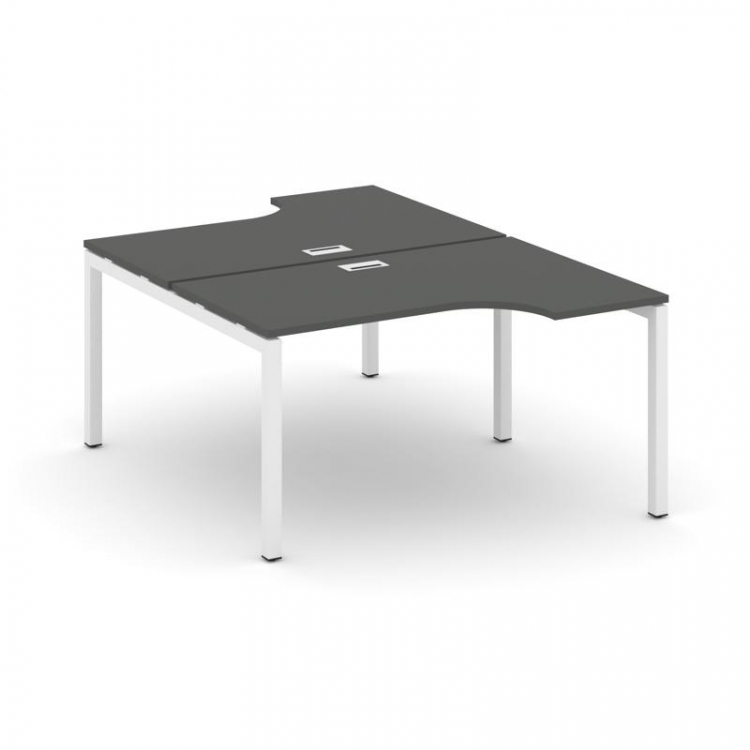 Style Project Рабочая станция эргоном. SN-5P.DRPA-012 Антрацит/Металл Белый 1580*1432/1992*750