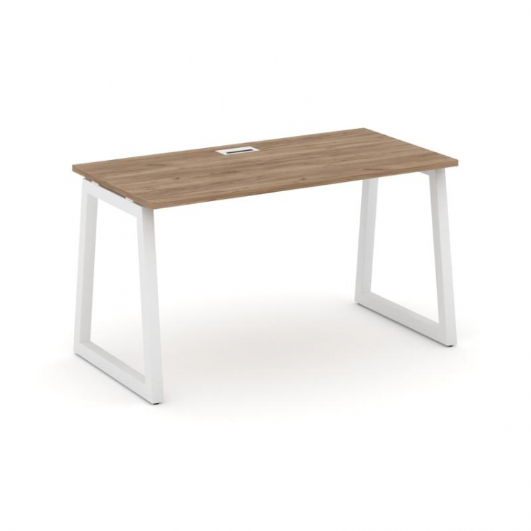 Style Project Стол письменный SN-5T1.SP-004 Дуб Табак/Металл Белый/Заглушка Пластик Белый 1580*600*7