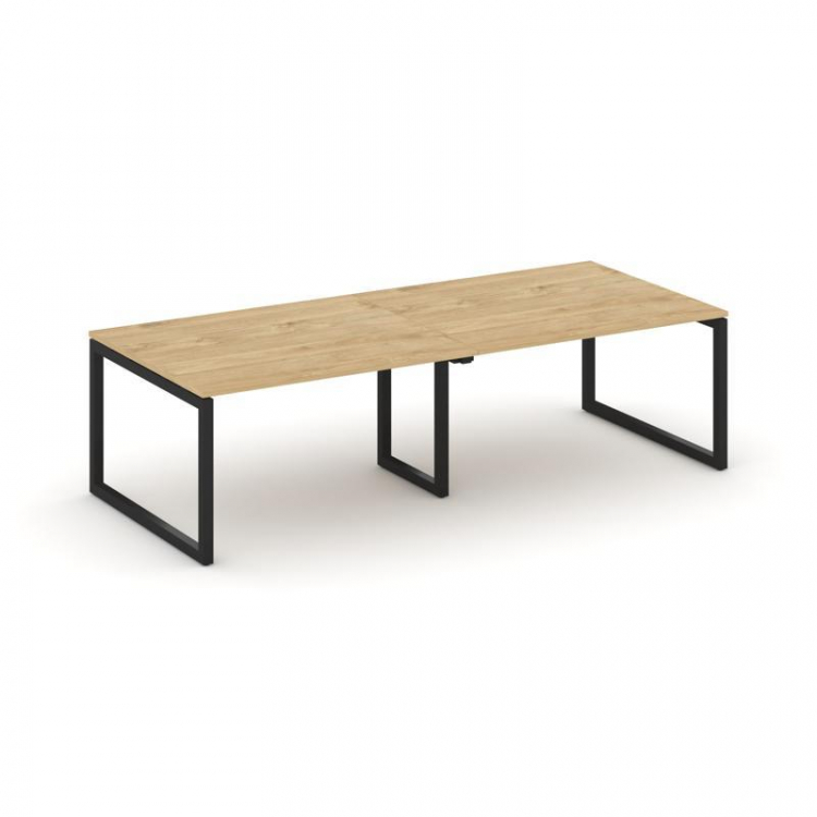 Style Project Стол переговорный SN-5O.SPRG-044.3 Тиквуд Светлый/Металл Черный 3160*1180*750