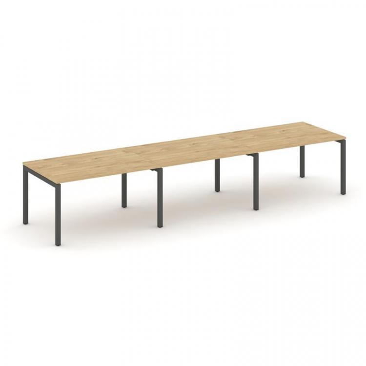 Style Project Стол переговорный SN-5P.SPRG-022.3 Тиквуд Светлый/Металл Антрацит 3540*980*750