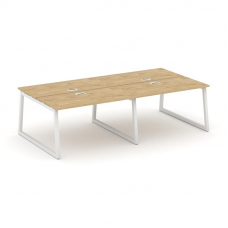 Style Project Рабочая станция 2-х сторон. SN-5T1.DRS-044 Тиквуд Светлый/Металл Белый/Заглушка Пласти