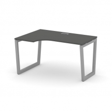 Style Project Стол рабочий эргоном. SN-5T2.SPA-022(L) Антрацит/Металл Серый/Заглушка Пластик Серебри