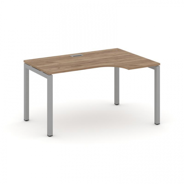 Style Project Стол рабочий эргоном. SN-5P.SPA-022(R) Дуб Табак/Металл Серый 1580*800/980*750