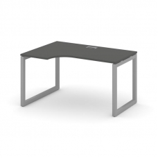 Style Project Стол рабочий эргоном. SN-5O.SPA-022(L) Антрацит/Металл Серый 1580*800/980*750