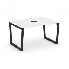 Style Project Стол переговорный SN-5T2.SPRG-004 Белый/Металл Черный/Заглушка Металл Черный 1580*980*