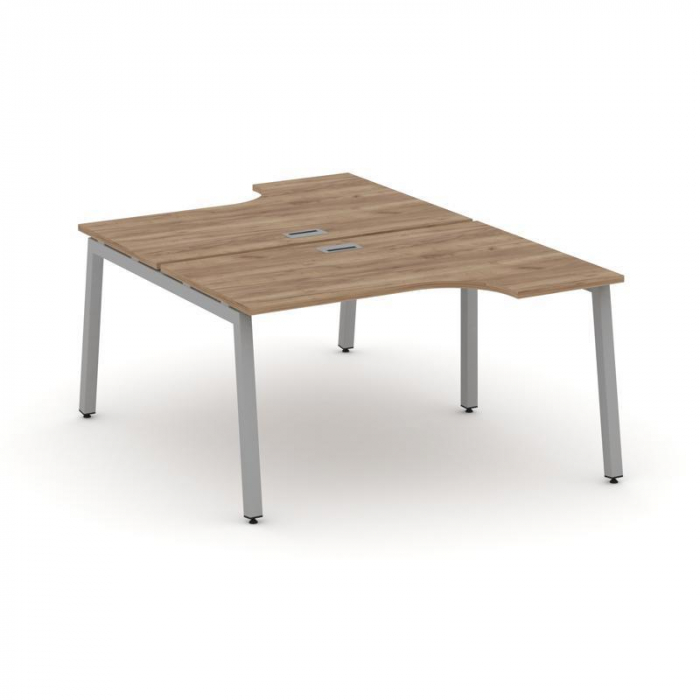 Style Project Рабочая станция эргоном. SN-5A.DRPA-012 Дуб Табак/Металл Серый 1580*1432/1992*750