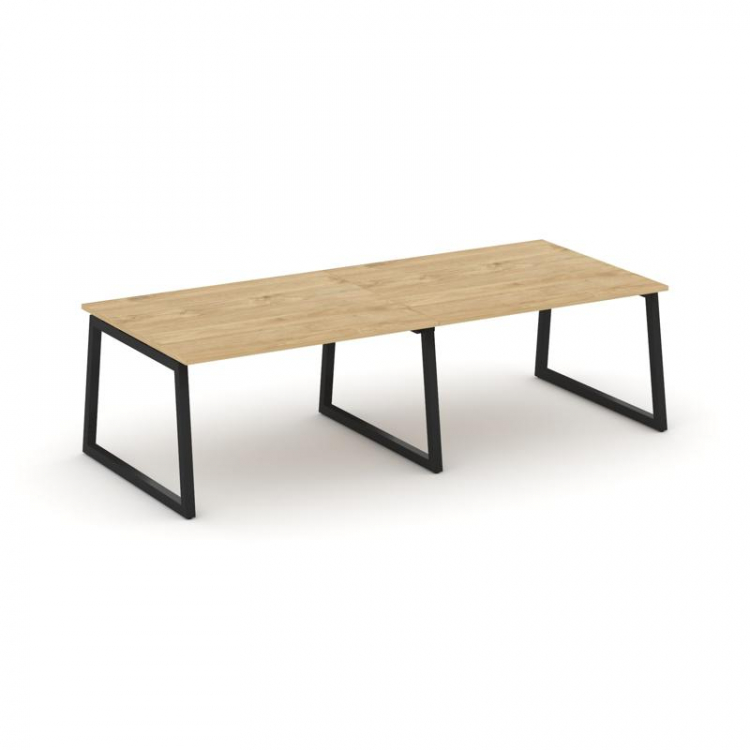 Style Project Стол переговорный SN-5T1.SPRG-043.3 Тиквуд Светлый/Металл Черный 2760*1180*750