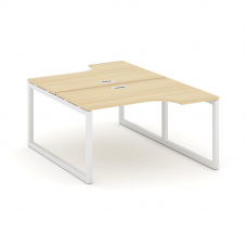 Style Project Рабочая станция эргоном. SN-5O.DRPA-011 Акация Лорка/Металл Белый 1380*1432/1992*750