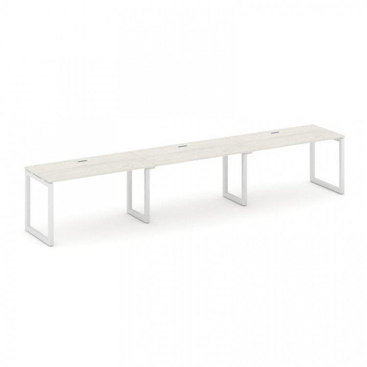 Style Project Рабочая станция 1 сторон. SN-5O.ORS-042 Дуб Наварра/Металл Белый 3540*700*750