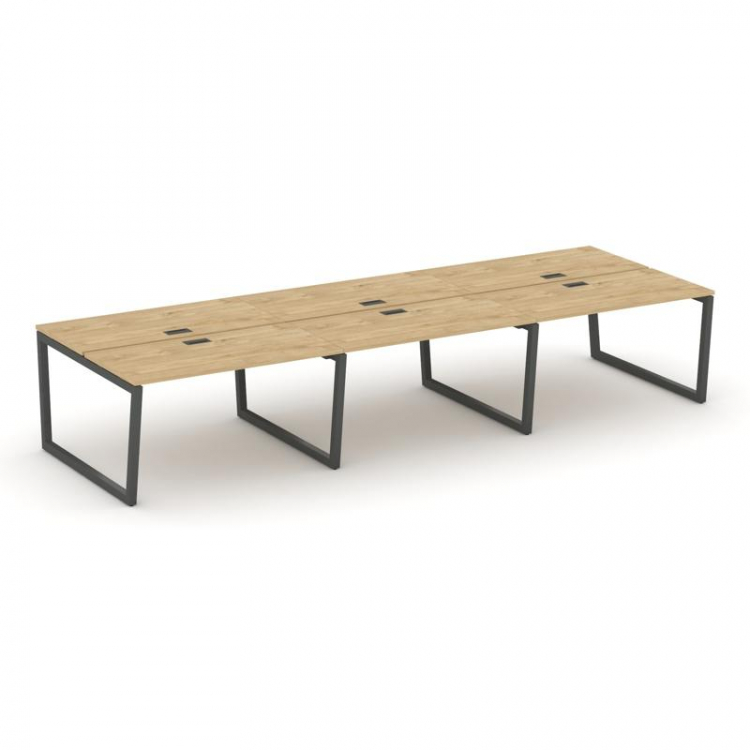 Style Project Рабочая станция 2-х сторон. SN-5T2.DRS-073 Тиквуд Светлый/Металл Антрацит/Заглушка Пла