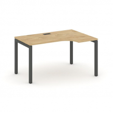 Style Project Стол рабочий эргоном. SN-5P.SPA-011(R) Тиквуд Светлый/Металл Антрацит 1380*700/980*750