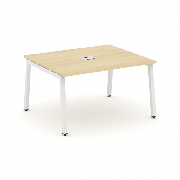 Style Project Стол переговорный SN-5A.SPRG-032 Акация Лорка/Металл Белый 1180*1180*750