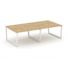 Style Project Рабочая станция 2-х сторон. SN-5T2.DRS-043 Тиквуд Светлый/Металл Белый/Заглушка Пласти