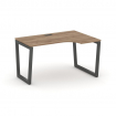 Style Project Стол рабочий эргоном. SN-5T2.SPA-012(R) Дуб Табак/Металл Антрацит/Черный Пластик 1580*