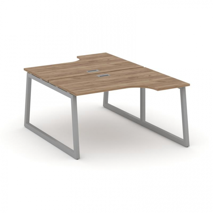 Style Project Рабочая станция эргоном. SN-5T1.DRPA-022 Дуб Табак/Металл Серый/Заглушка Пластик Сереб
