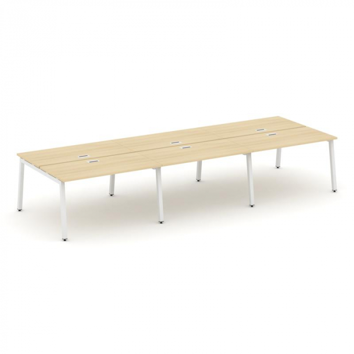 Style Project Рабочая станция 2-х сторон. SN-5A.DRS-063 Акация Лорка/Металл Белый 4140*1232*750