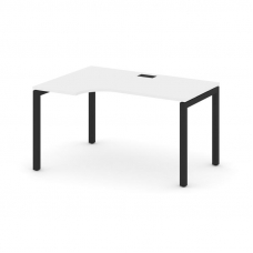 Style Project Стол рабочий эргоном. SN-5P.SPA-012(L) Белый/Металл Черный 1580*700/980*750