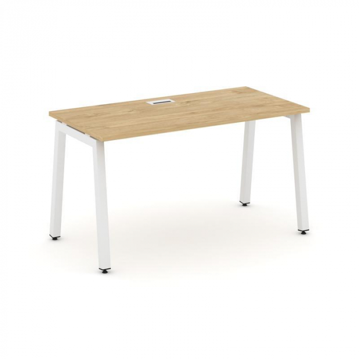 Style Project Стол письменный SN-5A.SP-003 Тиквуд Светлый/Металл Белый 1380*600*750