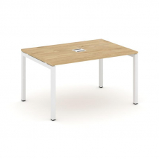 Style Project Стол переговорный SN-5P.SPRG-003 Тиквуд Светлый/Металл Белый 1380*980*750