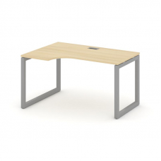 Style Project Стол рабочий эргоном. SN-5O.SPA-002(L) Акация Лорка/Металл Серый 1580*600/980*750