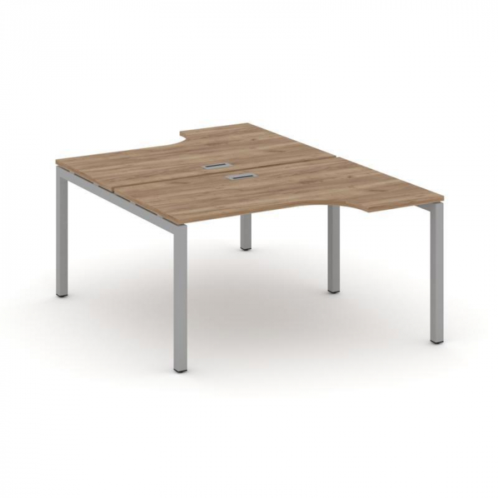 Style Project Рабочая станция эргоном. SN-5P.DRPA-001 Дуб Табак/Металл Серый 1380*1232/1992*750