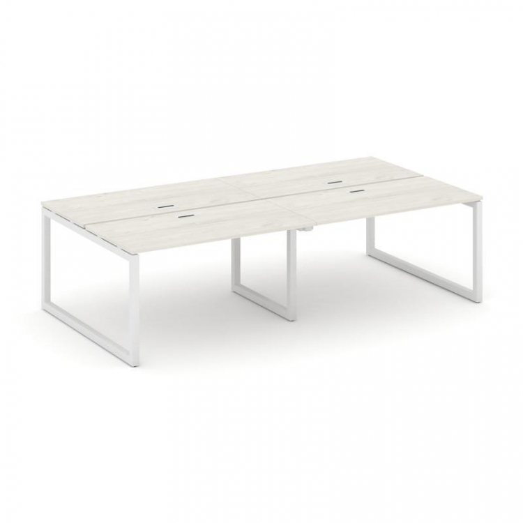 Style Project Рабочая станция 2-х сторон. SN-5O.DRS-044 Дуб Наварра/Металл Белый 3160*1432*750