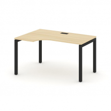 Style Project Стол рабочий эргоном. SN-5P.SPA-011(L) Акация Лорка/Металл Черный 1380*700/980*750