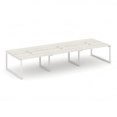 Style Project Рабочая станция 2-х сторон. SN-5O.DRS-062 Дуб Наварра/Металл Белый 3540*1232*750