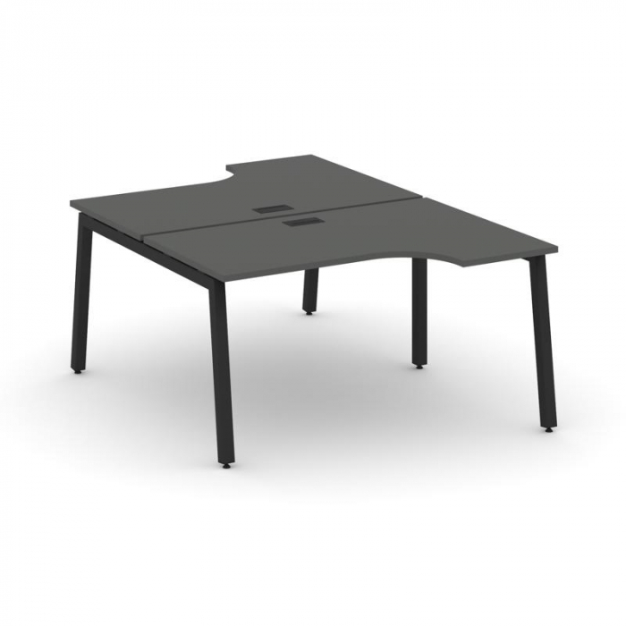 Style Project Рабочая станция эргоном. SN-5A.DRPA-012 Антрацит/Металл Черный 1580*1432/1992*750