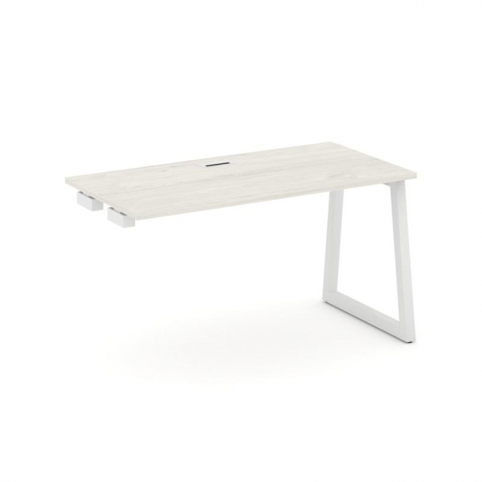 Стайл Проджект Стол-приставка к опор. элем. SN-5T1.OPRS-021 Дуб Наварра/Металл Белый/Заглушка Пласти