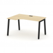 Style Project Стол рабочий эргоном. SN-5A.SPA-022(L) Акация Лорка/Металл Черный 1580*800/980*750