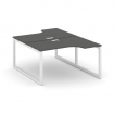 Style Project Рабочая станция эргоном. SN-5O.DRPA-012 Антрацит/Металл Белый 1580*1432/1992*750