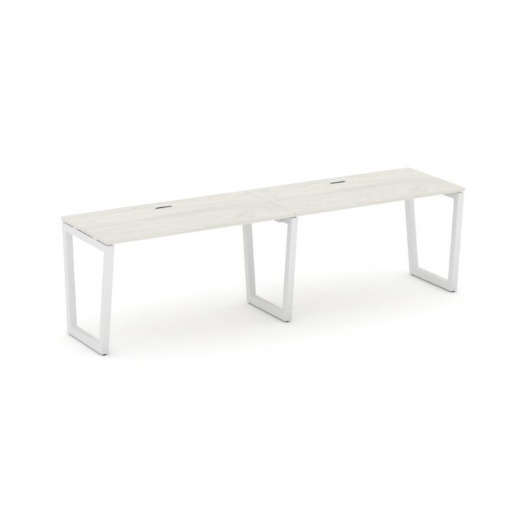 Style Project Рабочая станция 1 сторон. SN-5T2.ORS-024 Дуб Наварра/Металл Белый/Заглушка Пластик Бел