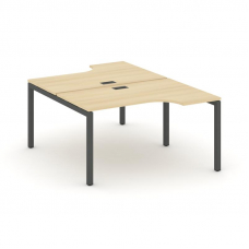 Style Project Рабочая станция эргоном. SN-5P.DRPA-002 Акация Лорка/Металл Антрацит 1580*1232/1992*75