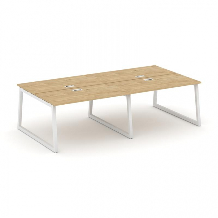 Style Project Рабочая станция 2-х сторон. SN-5T1.DRS-053 Тиквуд Светлый/Металл Белый/Заглушка Пласти