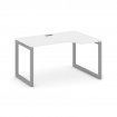 Style Project Стол рабочий эргоном. SN-5O.SPA-012(R) Белый/Металл Серый 1580*700/980*750