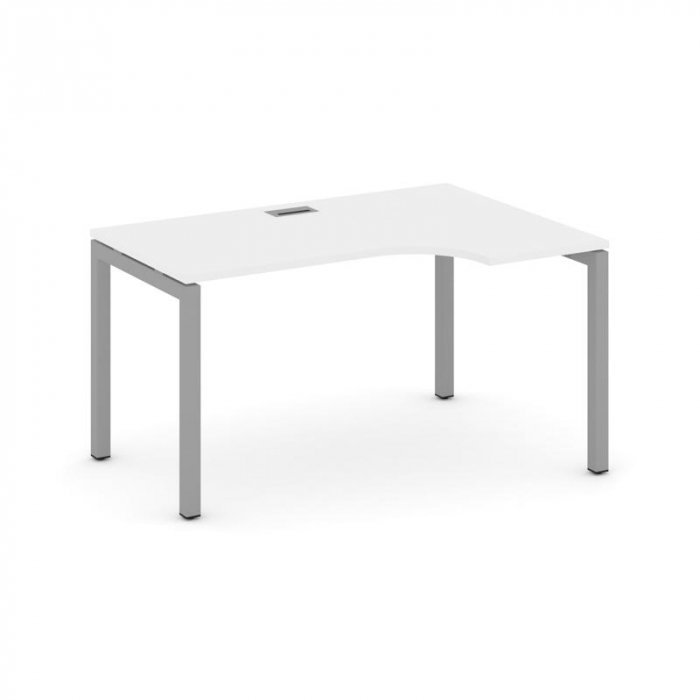 Стайл Проджект Стол рабочий эргоном. SN-5P.SPA-011(R) Белый/Металл Серый 1380*700/980*750