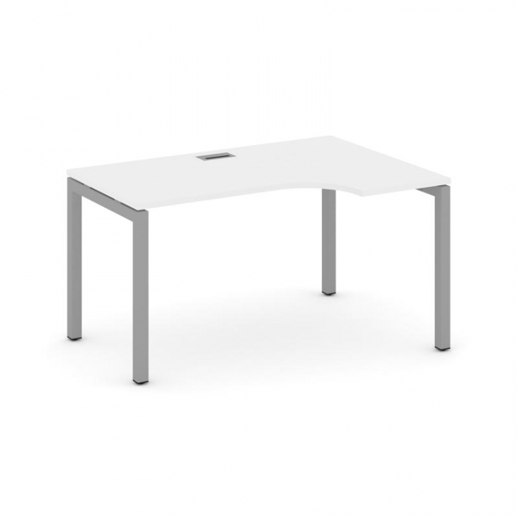 Style Project Стол рабочий эргоном. SN-5P.SPA-002(R) Белый/Металл Серый 1580*600/980*750
