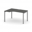 Style Project Стол рабочий эргоном. SN-5P.SPA-002(L) Антрацит/Металл Серый 1580*600/980*750
