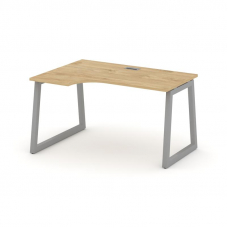 Style Project Стол рабочий эргоном. SN-5T1.SPA-001(L) Тиквуд Светлый/Металл Серый/Заглушка Пластик С