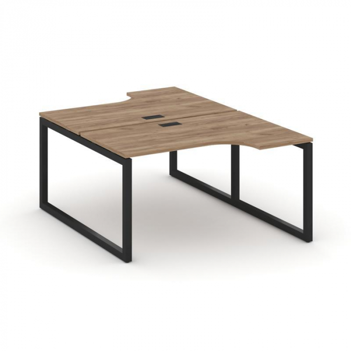 Style Project Рабочая станция эргоном. SN-5O.DRPA-012 Дуб Табак/Металл Черный 1580*1432/1992*750