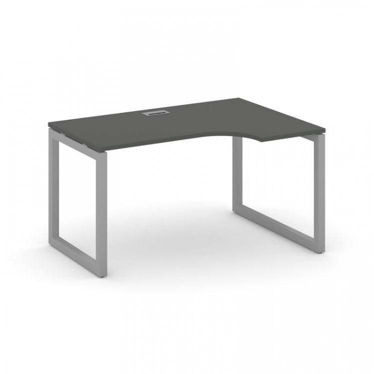 Style Project Стол рабочий эргоном. SN-5O.SPA-002(R) Антрацит/Металл Серый 1580*600/980*750