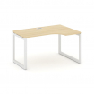 Style Project Стол рабочий эргоном. SN-5O.SPA-011(R) Акация Лорка/Металл Белый 1380*700/980*750