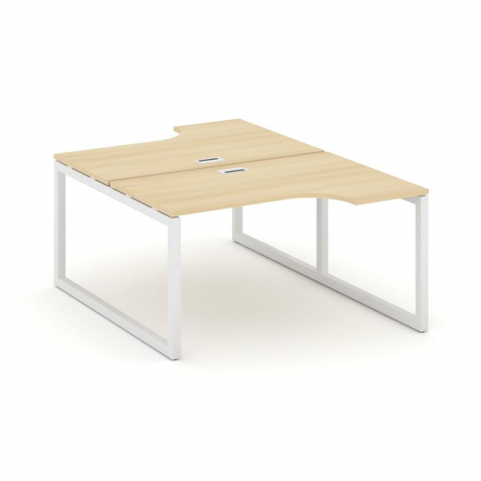 Style Project Рабочая станция эргоном. SN-5O.DRPA-002 Акация Лорка/Металл Белый 1580*1232/1992*750