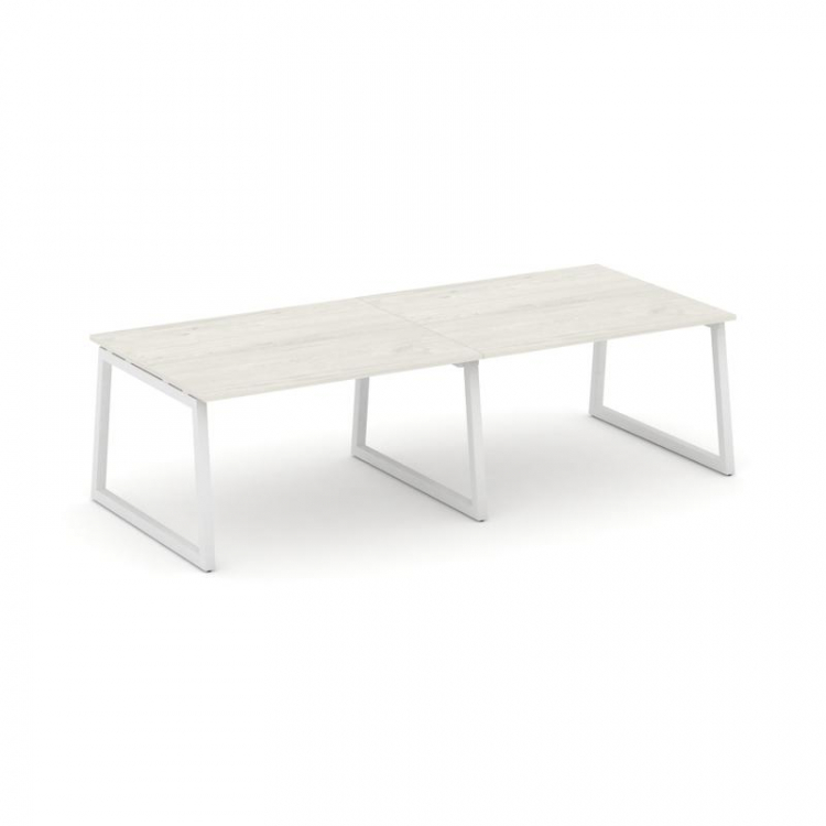 Style Project Стол переговорный SN-5T1.SPRG-043.3 Дуб Наварра/Металл Белый 2760*1180*750