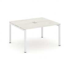 Style Project Стол переговорный SN-5P.SPRG-034 Дуб Наварра/Металл Белый 1580*1180*750