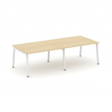 Style Project Стол переговорный SN-5A.SPRG-043.3 Акация Лорка/Металл Белый 2760*1180*750