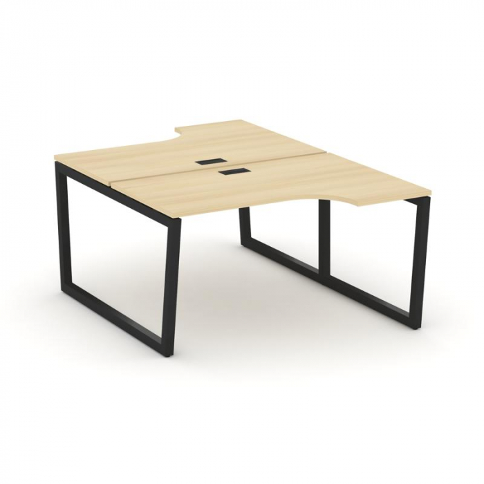 Стайл Проджект Рабочая станция эргоном. SN-5T2.DRPA-021 Акация Лорка/Металл Черный/Заглушка Пластик